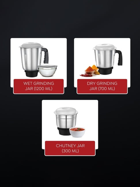 Buy Prestige Comet Mixer Grinder 500W with Jar Lid (Silver