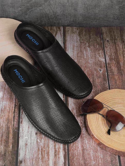 Mochi Men's Black Mule Shoes-picture-21