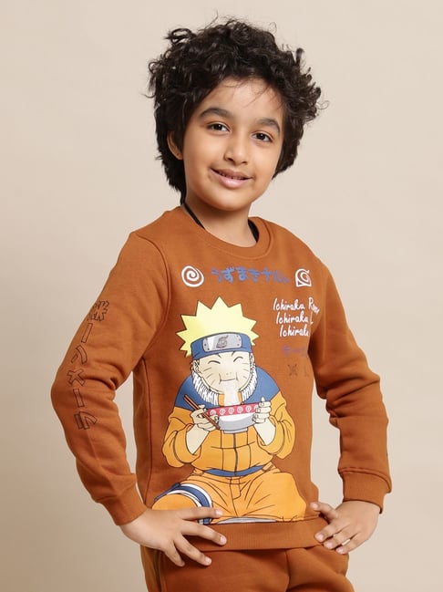 Kidsville Boys Rust Character Based Full Sleeves Sweatshirt-picture-40