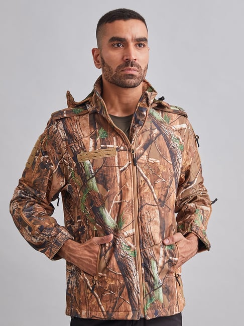MOUNTMILLER Men's Camouflage 12 Zipper Softshell Ripstop Tactical Hooded Jacket-picture-20