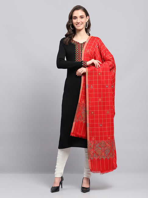 Monte Carlo Red Printed Shawl-picture-21