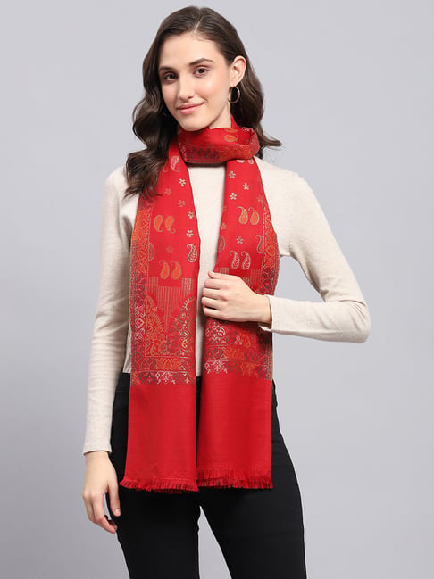 Monte Carlo Red Printed Stole-picture-30