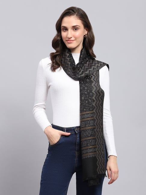 Monte Carlo Black & Blue Printed Stole-image-10