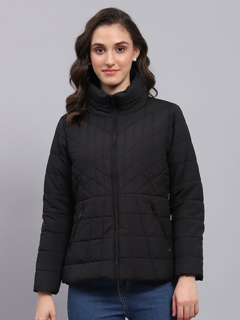 Monte Carlo Black Regular Fit Puffer Jacket-image-37