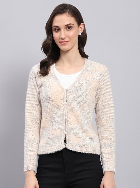 Monte Carlo Beige Wool Embroidery Cardigan-picture-32