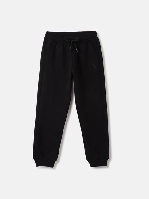 Blue Giraffe Boys Black Solid Sweatpants-picture-10