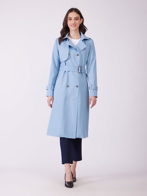 Trench Coat Pale Blue Womens Jackets Trench Coat Outfit Baby Blue Parka Coat Light Blue Trench Coat
