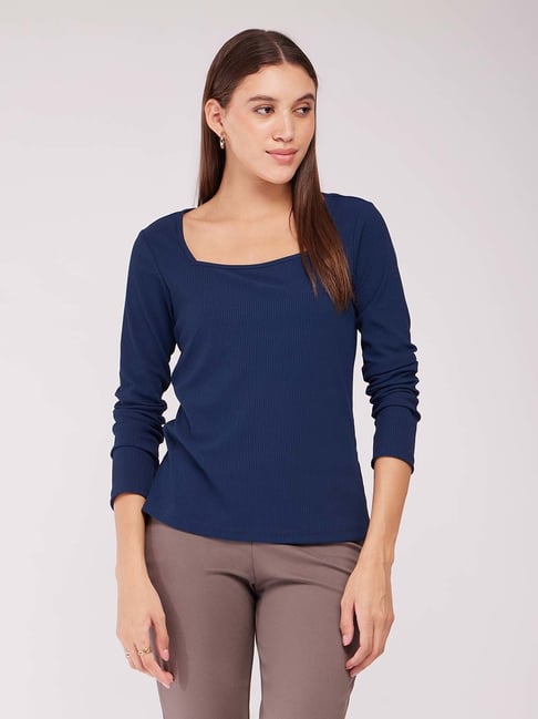 Fablestreet Blue Relaxed Fit Top