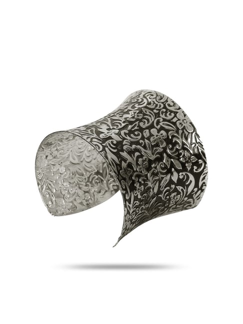 YouBella Silver Plated Oxidized Cuff Bracelet-picture-11