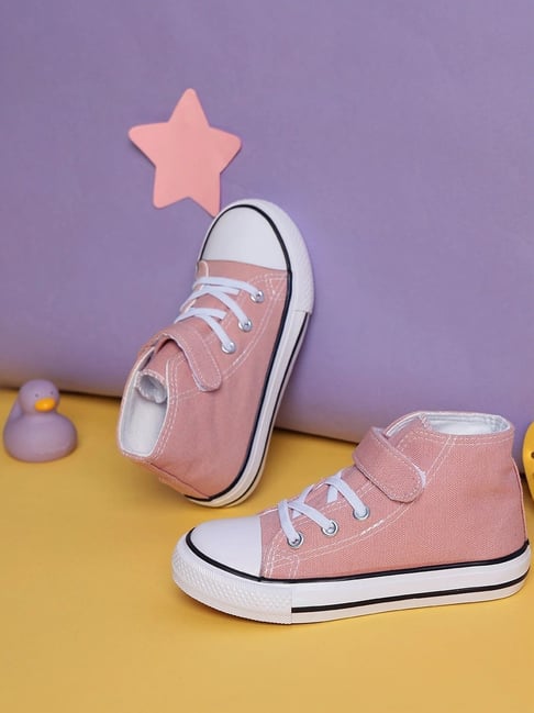 Truffle Collection Kids Pink Ankle High Sneakers-picture-31
