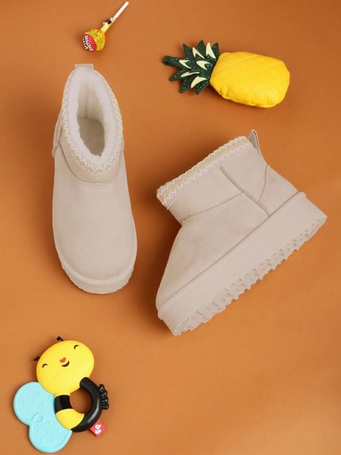 Truffle Collection Kids Beige Casual Boots-picture-20