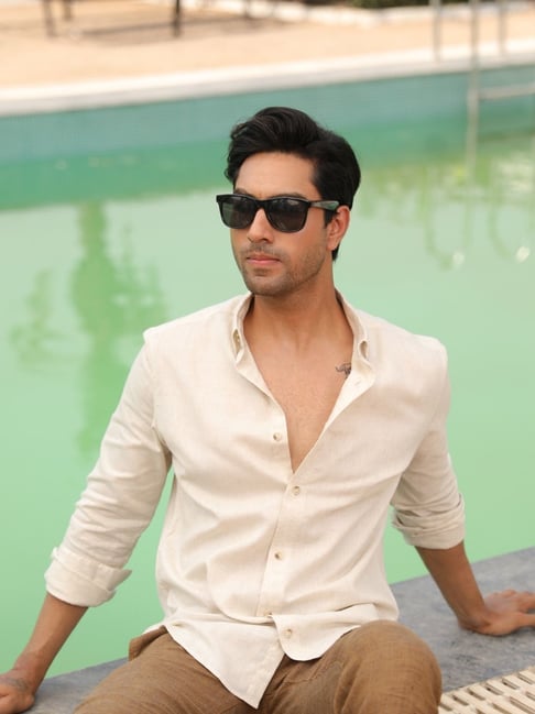 Perch Beige Slim Fit Shirt-picture-25