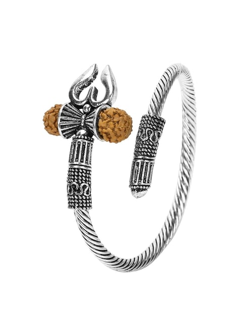 Buy YouBella Jewellery Silver Plated Shiva Trishul Style Bracelet