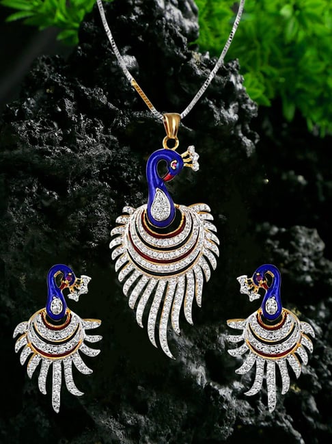 Buy YouBella Jewellery Gold Plated AD Studded Jewellery Set