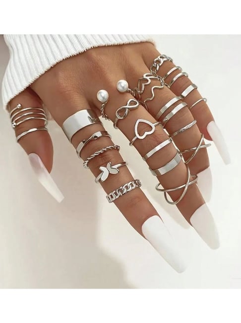 Buy YouBella Fashion Jewellery Stackable Kunckle Rings Combo of 44