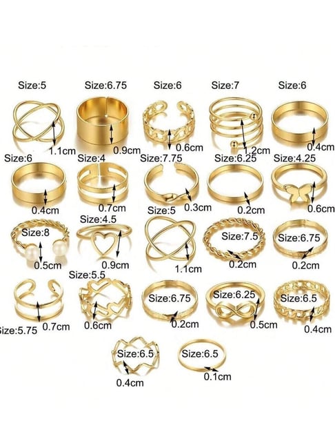 Buy YouBella Fashion Jewellery Stackable Kunckle Rings Combo of 44