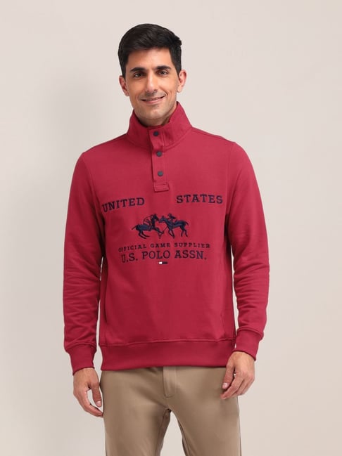 U.S. Polo Assn. Red Regular Fit Printed Sweatshirt-picture-19