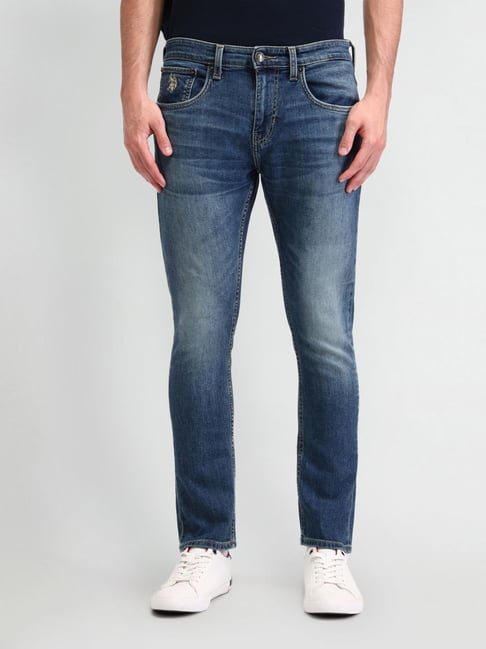 Polo Denim Blue Cotton Slim Fit Jeans