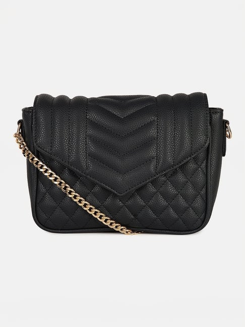 Carlton London Navy Quilted Medium Sling Handbag