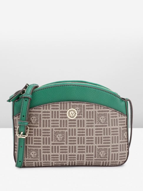 Buy Anne Klein Green Brown Printed Sling Handbag for Women At