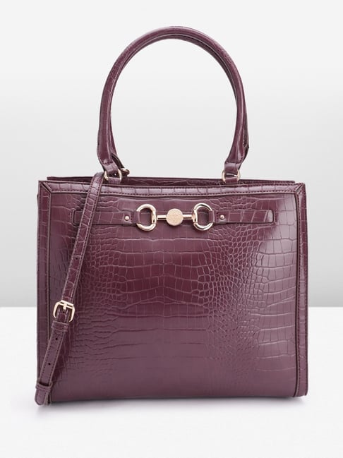 Anne Klein Maroon Textured Tote Handbag-picture-36