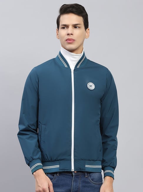 Monte Carlo Teal Blue Regular Fit Bomber Jacket-picture-42