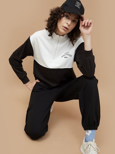 Kappa Usa Kappa Jogging Outfit KAPPA Black White Cotton Color