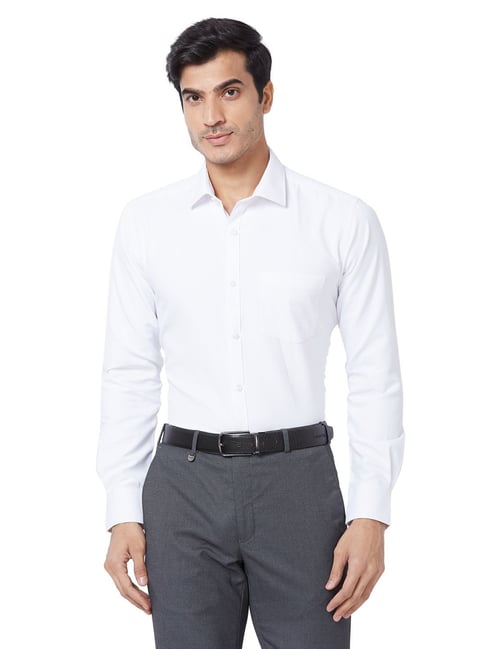 Park Avenue White Slim Fit Shirts