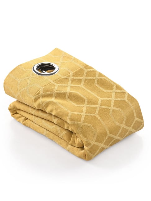 Saral Home Yellow Cotton Geometric Curtain-picture-26