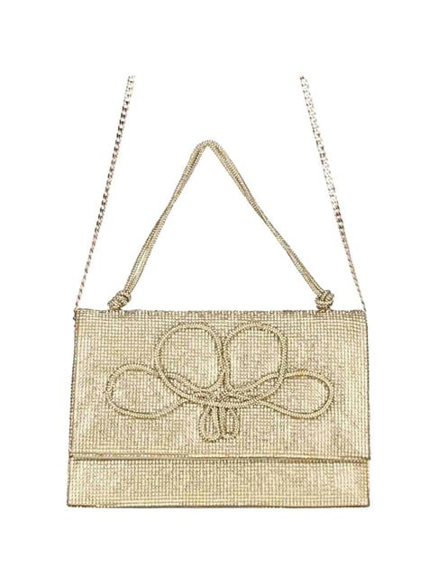 Rocia Golden Fabric Clutch-picture-18