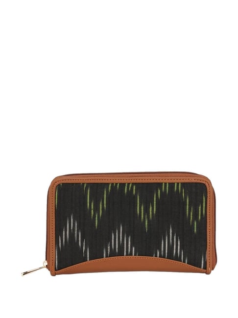 Globus Black Printed Zip Around Wallet for Women-picture-20