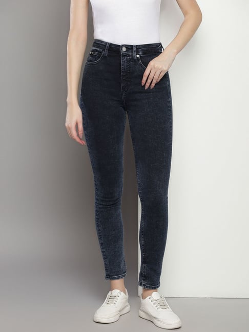 CALVIN KLEIN Blue Cotton Mid-Rise Jeans-picture-21