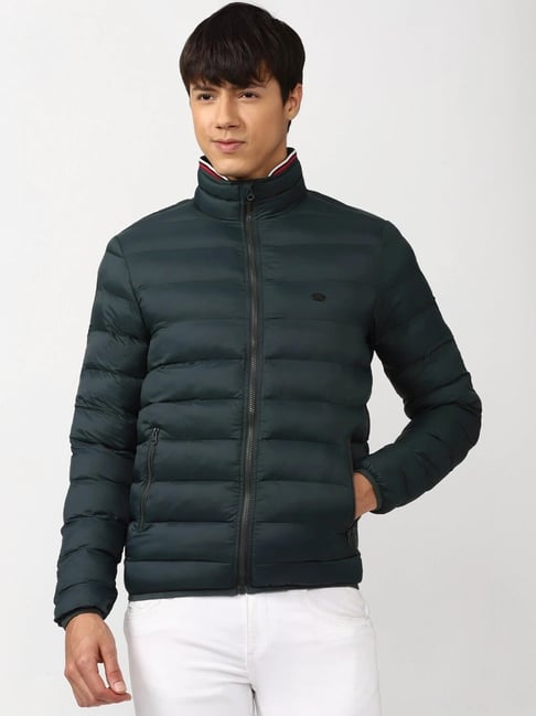 Peter England Green Regular Fit Quilted Jacket-picture-45
