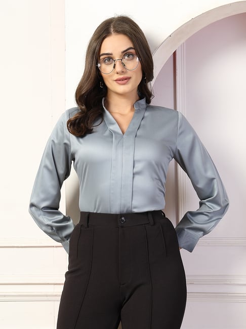 Style Quotient Grey Solid Top