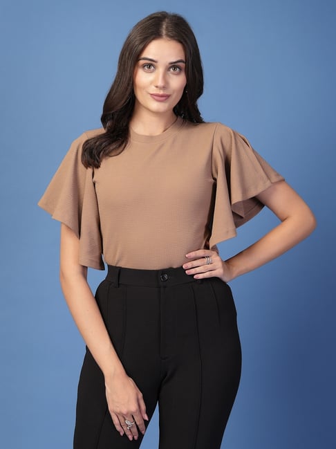 Style Quotient Brown Solid Top