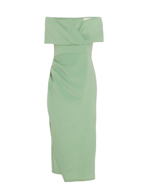 Quiz Green Solid Bodycon Dress
