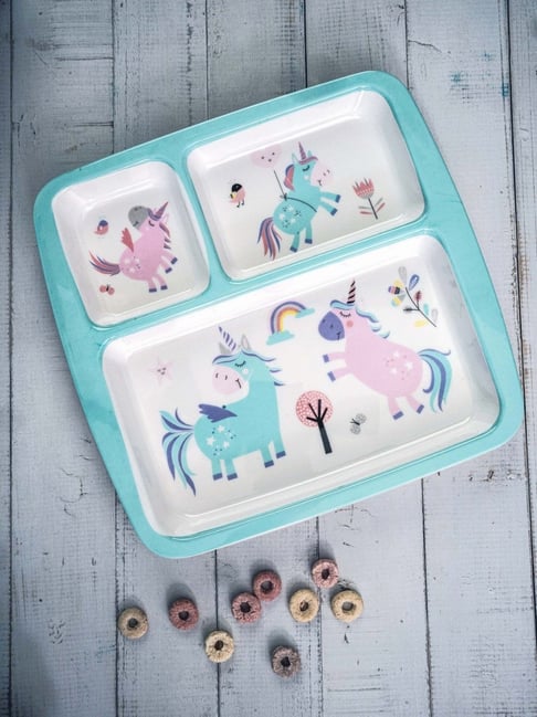 Stehlen White Melamine 3 Partition Kids Dinner Plate-picture-28