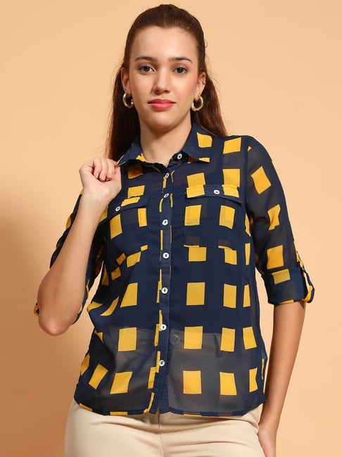 Oxolloxo Blue Checks Casual Shirt-picture-39