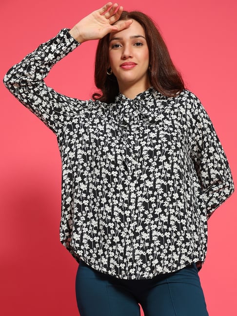 Oxolloxo Black Floral Top