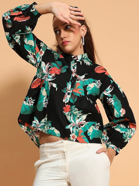 Oxolloxo Black Floral Top-picture-23
