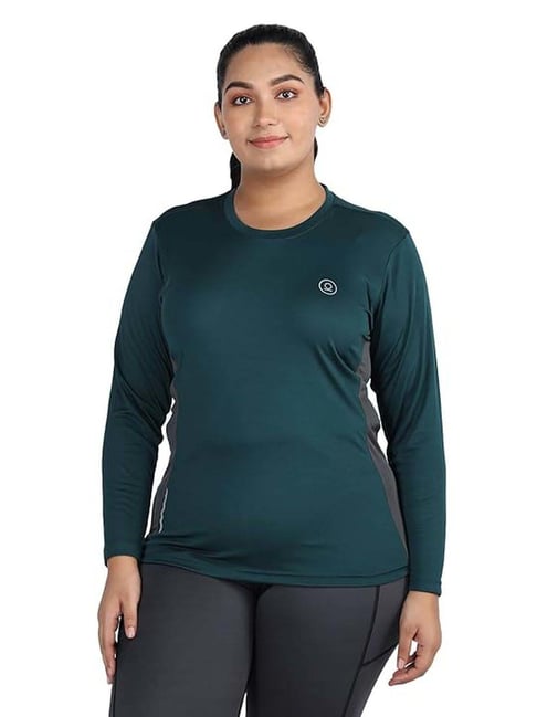 Chkokko Green & Grey Plain T-Shirt-picture-15