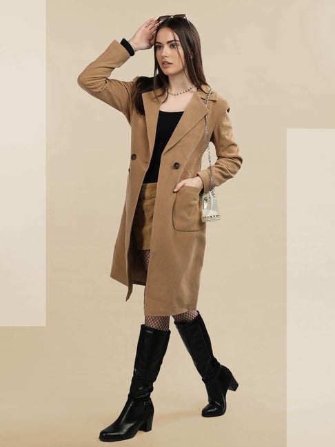 Chkokko Beige Plain Coat