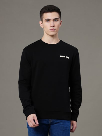 Buy Red Tape Black Cotton Polyblend Regular Fit Sweatshirt And
