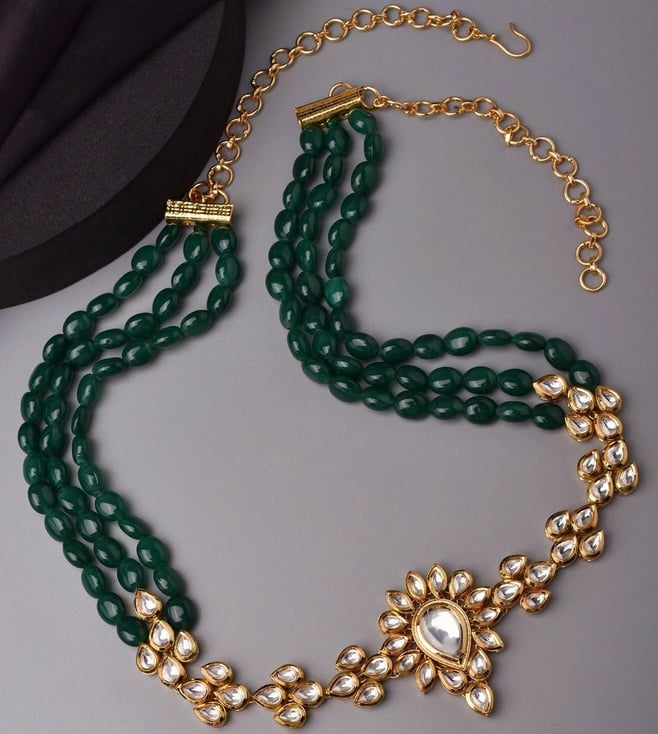 Green gold Tone Kundan Kamarband