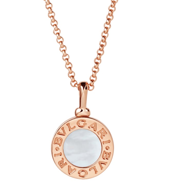 Buy Bvlgari Necklace With 18 Kt Rose Gold Chain And Pendant Set Online Tata CLiQ Luxury