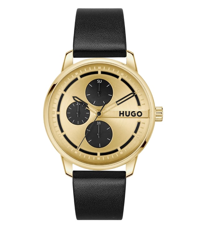 HUGO Orologio Analogico Multifunzione Con Quadrante Nero E Cinturino In Acciaio Orologio Da Polso An 62344865
