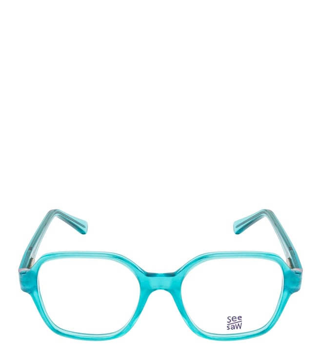 SeeSaw Light Green Square Eyewear Frames for Kids 1128 C1