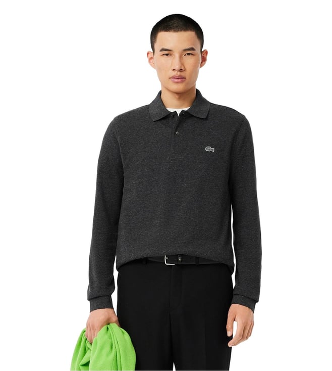 Lacoste long sleep polo shirt 6 black Lacoste Solid Long Sleeve