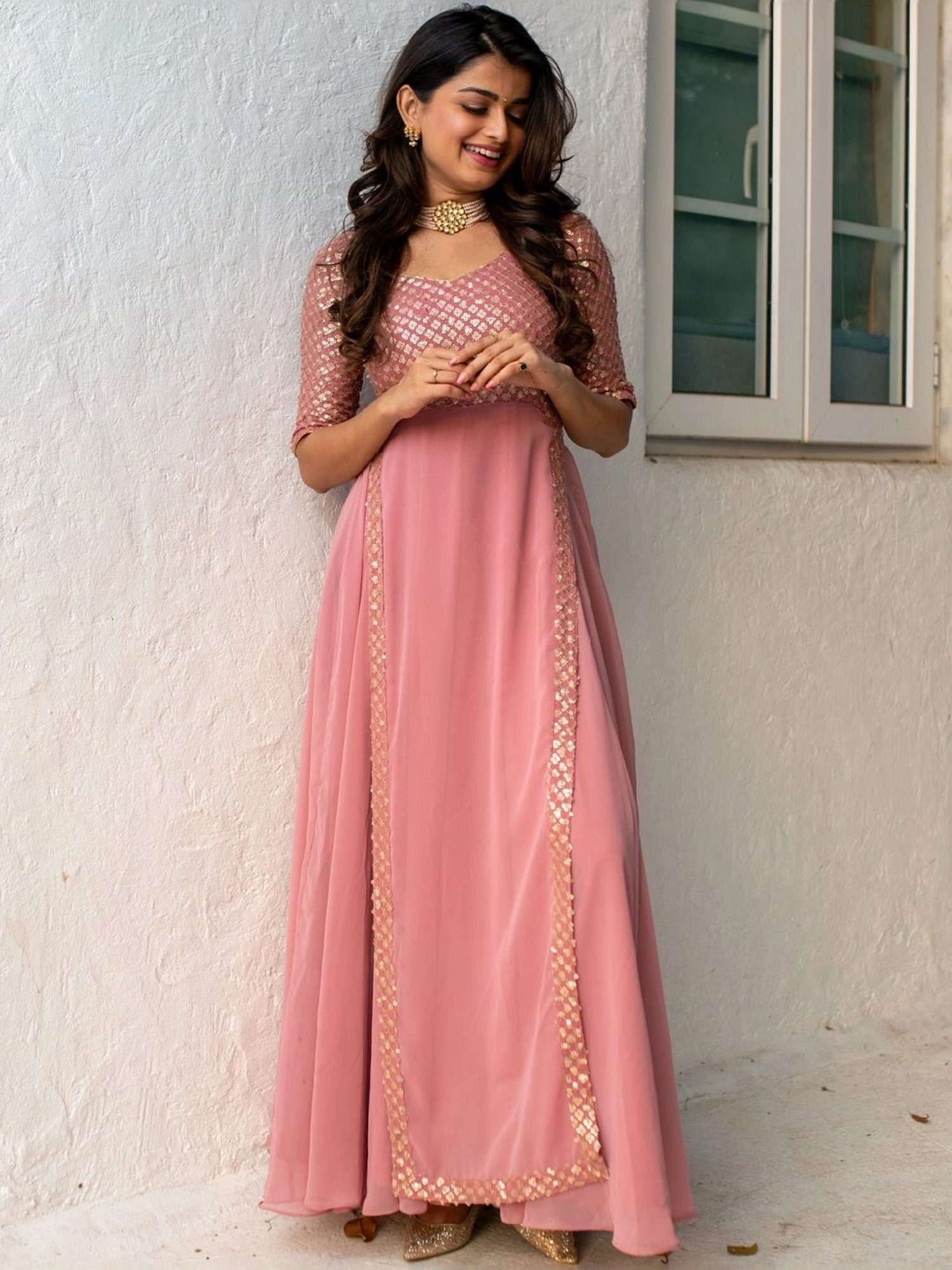 green emerald velvet dress Dusty Rose Prom Ball Gown: Andrea and Leo A1350 Dusty Rose / 2
