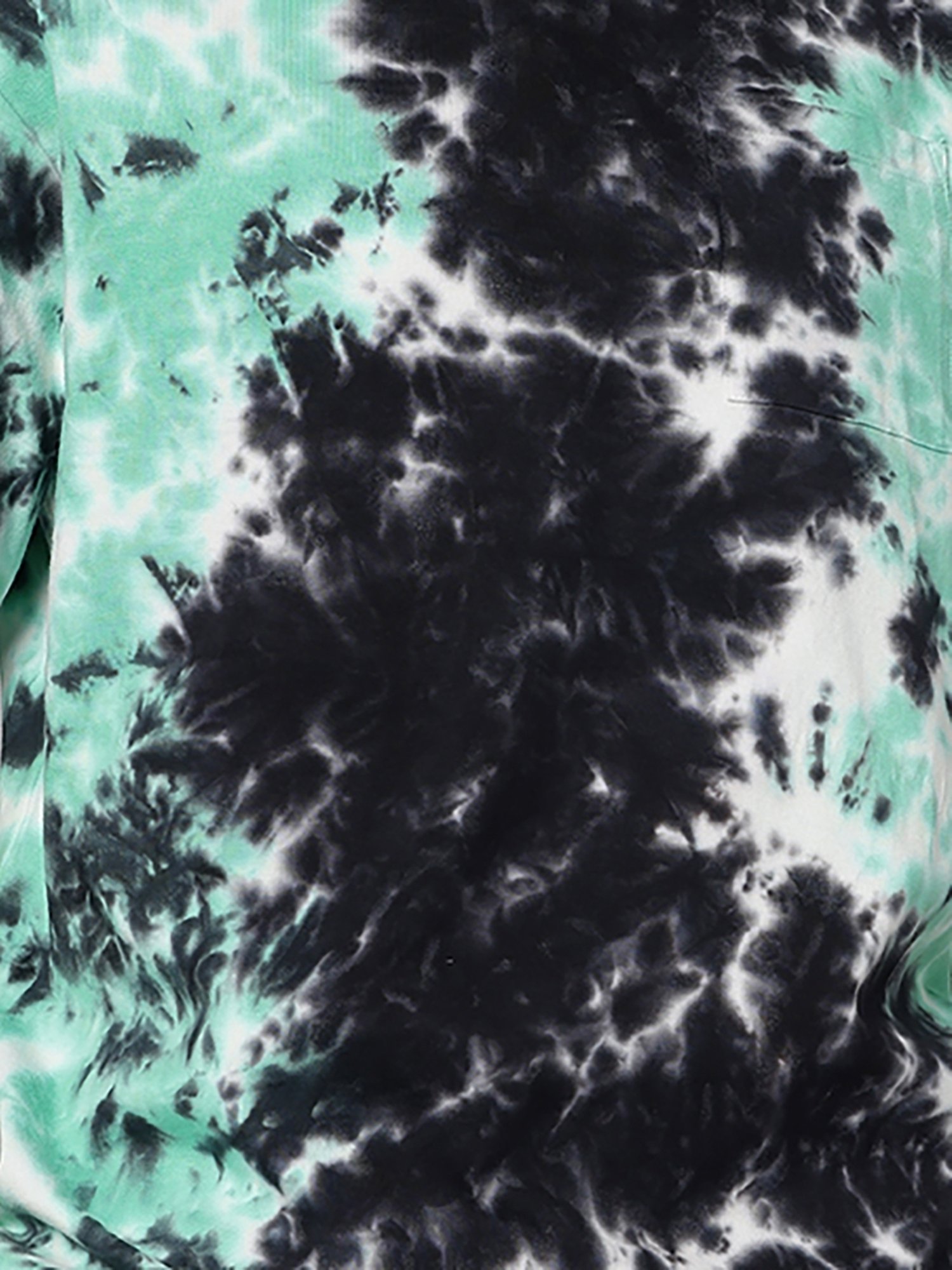 green and black tie dye shirt